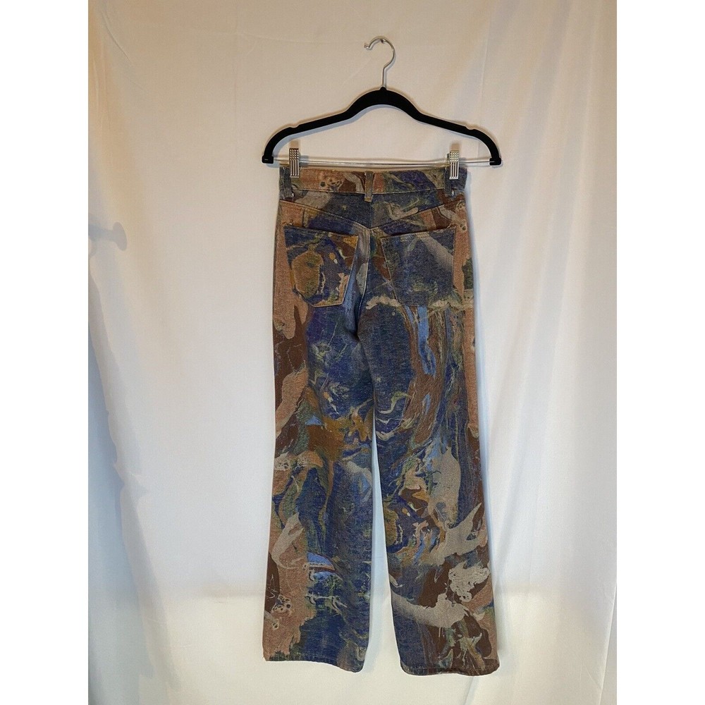 Jaded London Watercolor Jeans Hippie Boho Artsy Festival Whimsical Size 24 - Picture 2 of 4